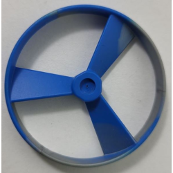 Bionicle Rhotuka Spinner (Propeller / Rotor) with Marbled Pearl Light Gray Pattern - Blue