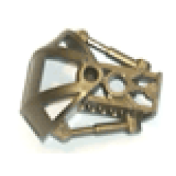 Bionicle Shoulder Armor, Toa Metru - Flat Dark Gold