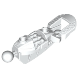 Bionicle Toa Inika Leg Lower Section - White Bionicle Toa Inika Leg Lower Section - White