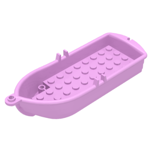 Деталь LEGO 2551 Boat, 14 x 5 x 2 with Oarlocks and 2 Hollow Inside Studs - Bright Pink