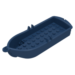 Boat, 14 x 5 x 2 with Oarlocks and 2 Hollow Inside Studs - Dark Blue Boat, 14 x 5 x 2 with Oarlocks and 2 Hollow Inside Studs - Dark Blue