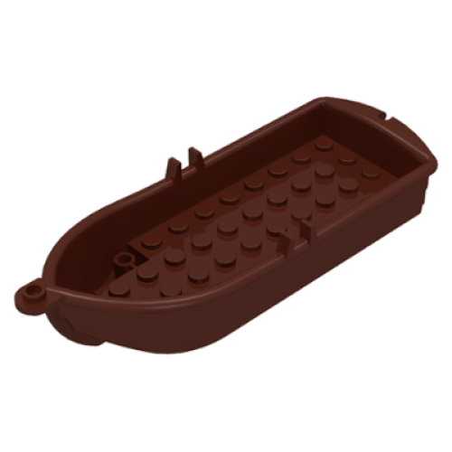 Деталь LEGO 2551 Boat, 14 x 5 x 2 with Oarlocks and 2 Hollow Inside Studs - Brown