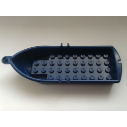 Boat, 14 x 5 x 2 with Oarlocks without Hollow Inside Studs - Dark Blue Boat, 14 x 5 x 2 with Oarlocks without Hollow Inside Studs - Dark Blue