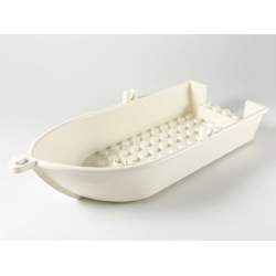Boat, 18 x 8 x 3 1/3 with Oarlocks - White Boat, 18 x 8 x 3 1/3 with Oarlocks - White