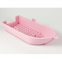 Boat, 18 x 8 x 3 1/3 with Oarlocks - Pink Boat, 18 x 8 x 3 1/3 with Oarlocks - Pink