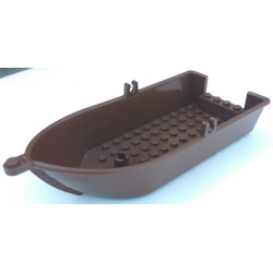 Boat, 18 x 8 x 3 1/3 with Oarlocks - Brown Boat, 18 x 8 x 3 1/3 with Oarlocks - Brown