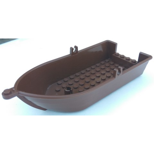 Деталь LEGO 33129 Boat, 18 x 8 x 3 1/3 with Oarlocks - Brown
