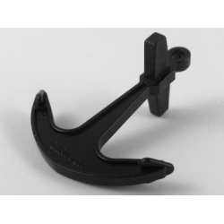 Boat, Anchor - Single Top Hole - Black Boat, Anchor - Single Top Hole - Black