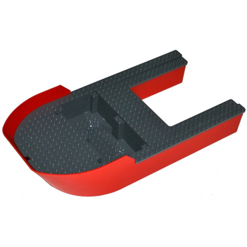 Деталь LEGO 18913c01 Boat, Hull Giant Bow 40 x 20 x 7 with Dark Bluish Gray Top (18913 / 18912) - Red