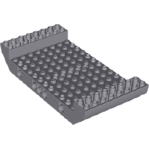 Деталь LEGO 95227 Boat, Hull Large Middle 8 x 16 x 2 1/3 with 5 Holes - Dark Bluish Gray