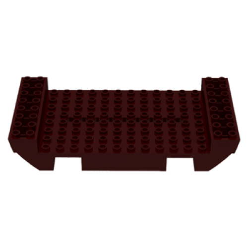 Деталь LEGO 2560 Boat, Hull Large Middle 8 x 16 x 2 1/3 with 8 or 9 Holes - Dark Brown