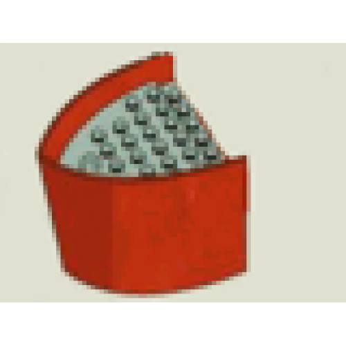 Деталь LEGO x145 Boat, Hull Smooth Bow 5 x 6 x 3 1/3 (Undetermined Type) - Red