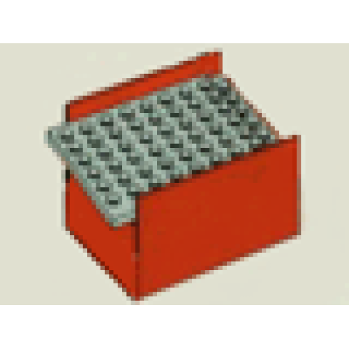 Деталь LEGO x146 Boat, Hull Smooth Middle 8 x 6 x 3 1/3 (Undetermined Type) - Red