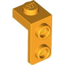 Bracket 1 x 1 - 1 x 2 - Bright Light Orange