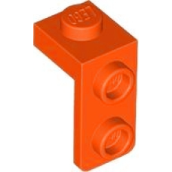Bracket 1 x 1 - 1 x 2 - Reddish Orange