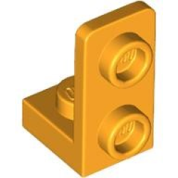 Bracket 1 x 1 - 1 x 2 Inverted - Bright Light Orange