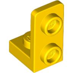 Bracket 1 x 1 - 1 x 2 Inverted - Yellow