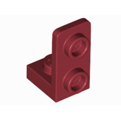 Bracket 1 x 1 - 1 x 2 Inverted - Dark Red