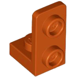 Bracket 1 x 1 - 1 x 2 Inverted - Dark Orange