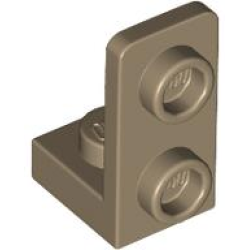 Bracket 1 x 1 - 1 x 2 Inverted - Dark Tan