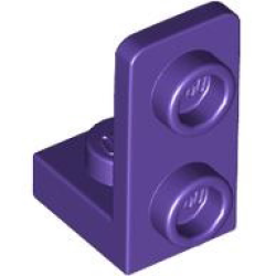 Bracket 1 x 1 - 1 x 2 Inverted - Dark Purple