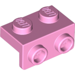 Bracket 1 x 2 - 1 x 2 - Bright Pink