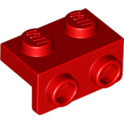 Bracket 1 x 2 - 1 x 2 - Red