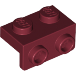 Bracket 1 x 2 - 1 x 2 - Dark Red