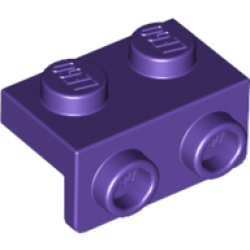 Bracket 1 x 2 - 1 x 2 - Dark Purple