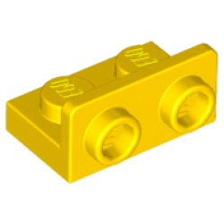 Bracket 1 x 2 - 1 x 2 Inverted - Yellow