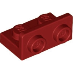Bracket 1 x 2 - 1 x 2 Inverted - Dark Red