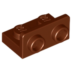 Bracket 1 x 2 - 1 x 2 Inverted - Reddish Brown
