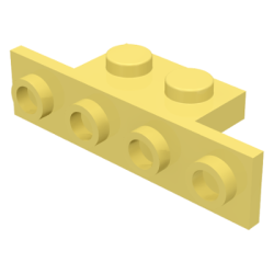 Bracket 1 x 2 - 1 x 4 - Bright Light Yellow