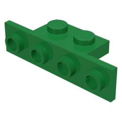 Bracket 1 x 2 - 1 x 4 - Green
