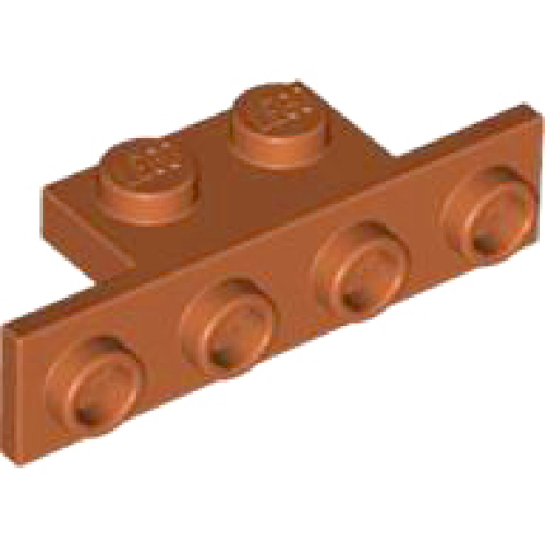Деталь LEGO 2436 Bracket 1 x 2 - 1 x 4 - Dark Orange