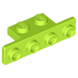 Bracket 1 x 2 - 1 x 4 with Rounded Corners - Lime