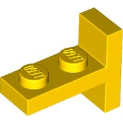 Bracket 1 x 2 - 2 x 1 Centered - Yellow