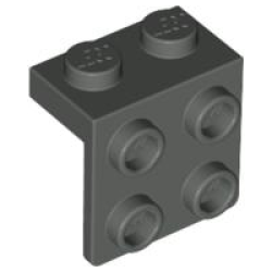 Bracket 1 x 2 - 2 x 2 - Dark Gray