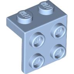 Bracket 1 x 2 - 2 x 2 - Bright Light Blue