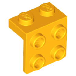 Bracket 1 x 2 - 2 x 2 - Bright Light Orange
