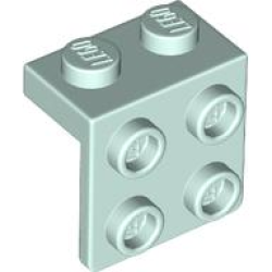 Bracket 1 x 2 - 2 x 2 - Light Aqua