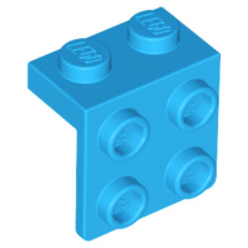 Деталь LEGO 44728 Bracket 1 x 2 - 2 x 2 - Dark Azure