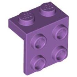 Bracket 1 x 2 - 2 x 2 - Medium Lavender
