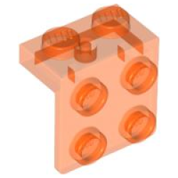 Bracket 1 x 2 - 2 x 2 - Trans-Neon Orange