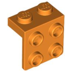 Bracket 1 x 2 - 2 x 2 - Orange