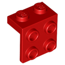 Bracket 1 x 2 - 2 x 2 - Red