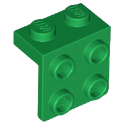 Bracket 1 x 2 - 2 x 2 - Green