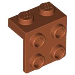 Bracket 1 x 2 - 2 x 2 - Dark Orange
