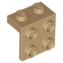 Bracket 1 x 2 - 2 x 2 - Dark Tan