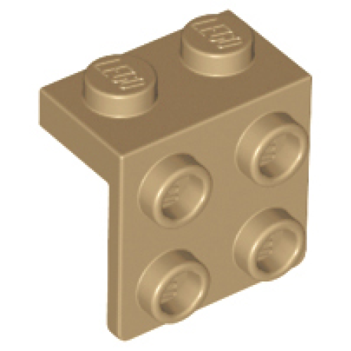 Деталь LEGO 44728 Bracket 1 x 2 - 2 x 2 - Dark Tan